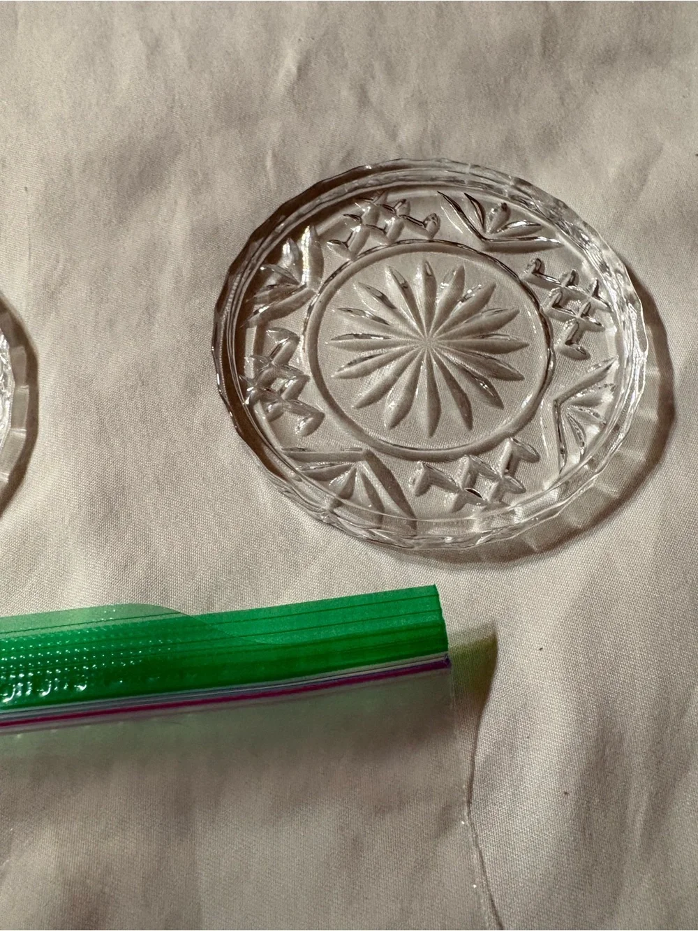 Glass Starburst Coasters - Clear (Set of 2)